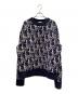 Dior（ディオール）の古着「オブリーク柄ニット」｜ネイビー