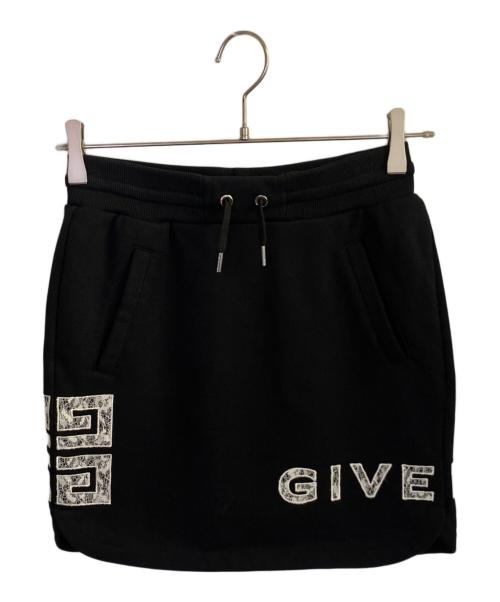 GIVENCHY（ジバンシィ）GIVENCHY (ジバンシィ) スウェットミニスカート ブラック サイズ:SIZE12の古着・服飾アイテム