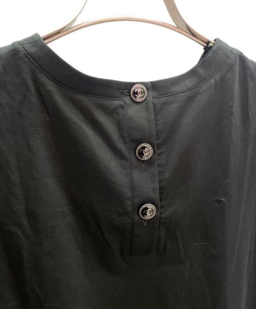 CHANEL（シャネル）CHANEL (シャネル) 半袖カットソー ココマークボタン ワンピース ブラック サイズ:Ｓの古着・服飾アイテム