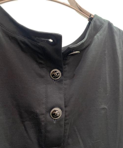 CHANEL（シャネル）CHANEL (シャネル) 半袖カットソー ココマークボタン ワンピース ブラック サイズ:Ｓの古着・服飾アイテム