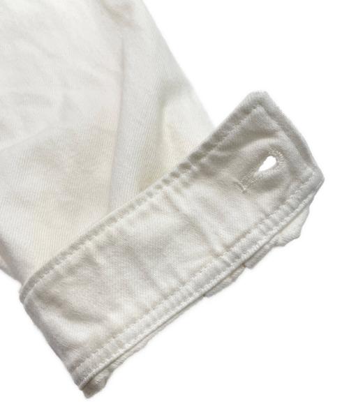 PRADA（プラダ）PRADA (プラダ) プレート付 デニムジャケット ホワイト サイズ:36の古着・服飾アイテム