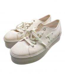 CELINE（セリーヌ）の古着「ジェーン レースアップ ロースニーカー」｜ホワイト