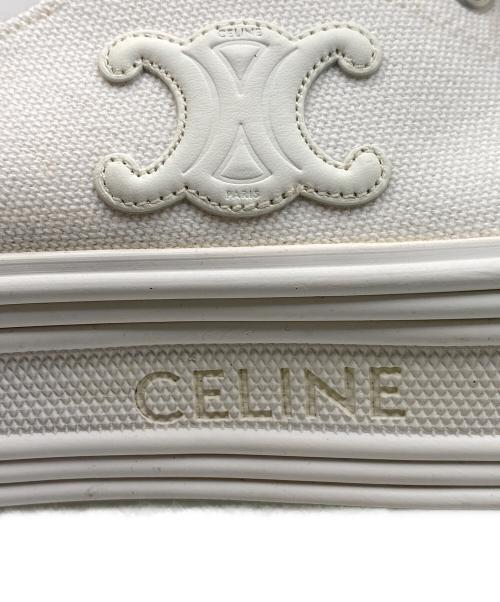 CELINE（セリーヌ）CELINE (セリーヌ) ジェーン レースアップ ロースニーカー ホワイト サイズ:37の古着・服飾アイテム