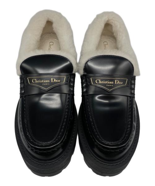 Christian Dior（クリスチャン ディオール）Christian Dior (クリスチャン ディオール) プラットフォームローファー ブラック サイズ:37 1/2の古着・服飾アイテム