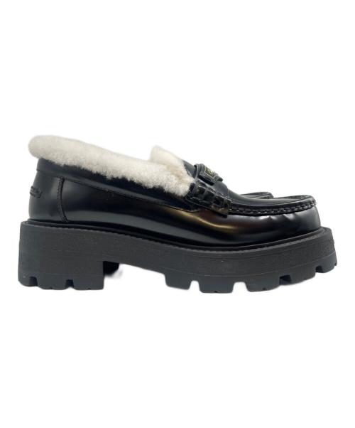 Christian Dior（クリスチャン ディオール）Christian Dior (クリスチャン ディオール) プラットフォームローファー ブラック サイズ:37 1/2の古着・服飾アイテム
