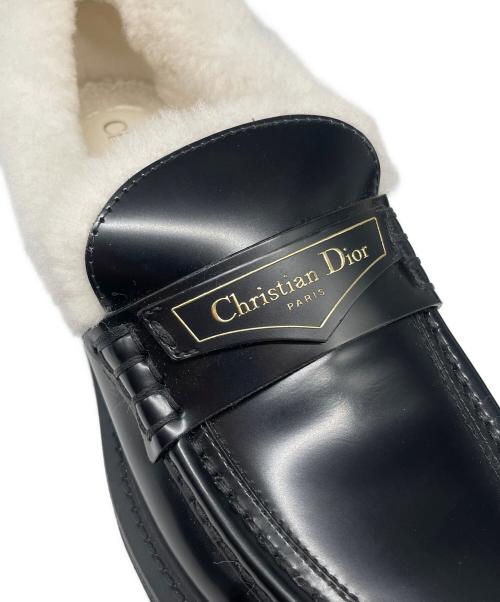 Christian Dior（クリスチャン ディオール）Christian Dior (クリスチャン ディオール) プラットフォームローファー ブラック サイズ:37 1/2の古着・服飾アイテム