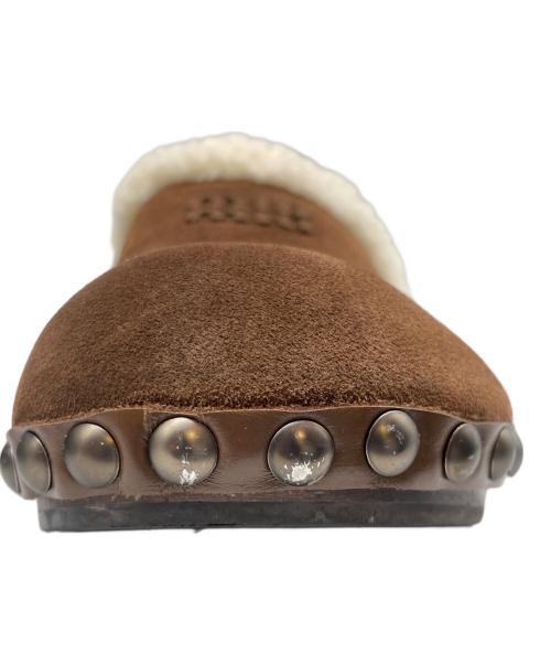 MIU MIU（ミュウミュウ）MIU MIU (ミュウミュウ) スエード クロッグ ココアブラウン サイズ:37の古着・服飾アイテム