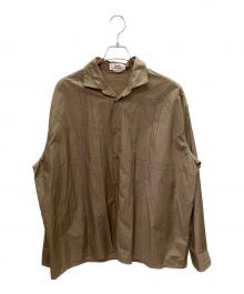 HERMES（エルメス）の古着「パンチングデザインシャツ」｜カーキ