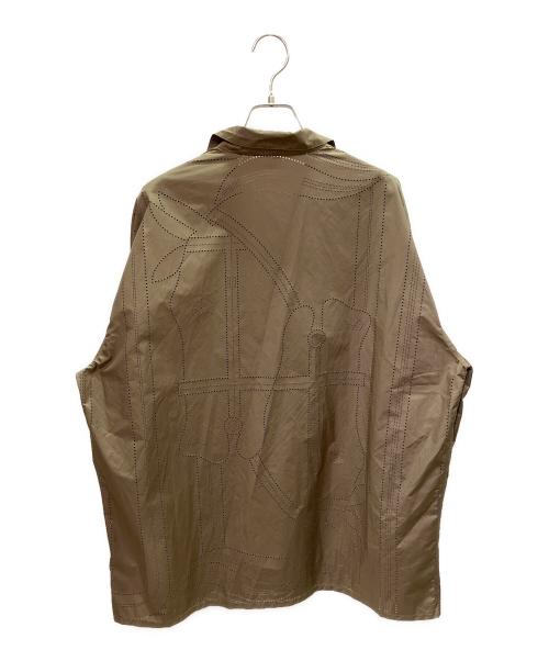 HERMES（エルメス）HERMES (エルメス) パンチングデザインシャツ カーキ サイズ:41の古着・服飾アイテム