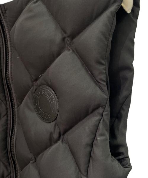 HERMES（エルメス）HERMES (エルメス) ロゴパッチ ダウンベスト ブラック サイズ:36の古着・服飾アイテム