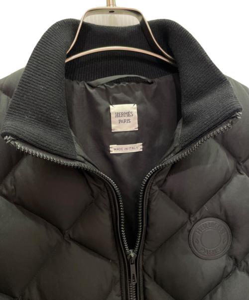 HERMES（エルメス）HERMES (エルメス) ロゴパッチ ダウンベスト ブラック サイズ:36の古着・服飾アイテム