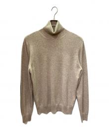 HERMES（エルメス）の古着「カシミヤタートルネック エルボーパッチシェーヌダンクル 」｜ブラウン