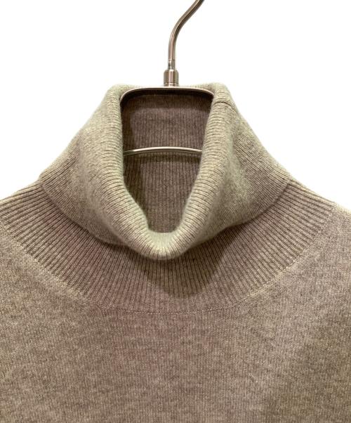HERMES（エルメス）HERMES (エルメス) カシミヤタートルネック エルボーパッチシェーヌダンクル  ブラウン サイズ:Ｌの古着・服飾アイテム