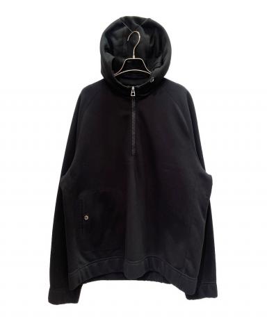 エルメス　HERMES 牛革　カシミヤ100 レザー　切り替え　パーカー 中古・古着通販】HERMES (エルメス) セリエボタンハーフジップパーカー