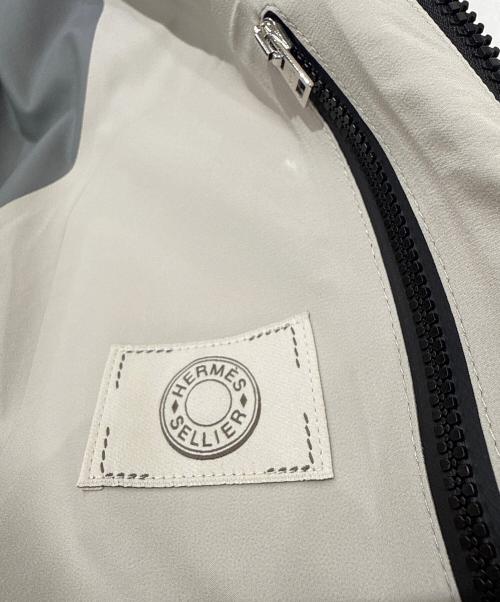 HERMES（エルメス）HERMES (エルメス) ナイロンジップブルゾン アイボリー サイズ:Ｌの古着・服飾アイテム