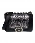 CHANELシャネル）の古着「ボーイシャネル20」｜ブラック×シルバー