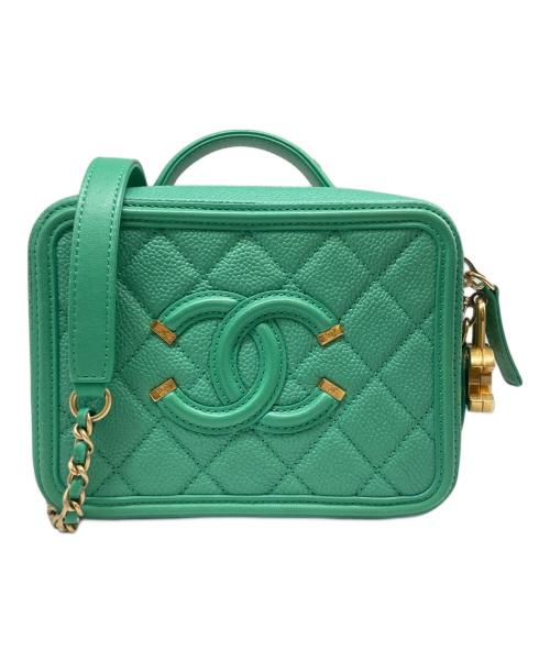CHANEL（シャネル）CHANEL (シャネル) CCフィリグリー バニティーケース エメラルドグリーンの古着・服飾アイテム