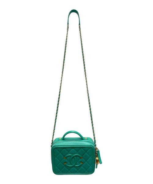 CHANEL（シャネル）CHANEL (シャネル) CCフィリグリー バニティーケース エメラルドグリーンの古着・服飾アイテム