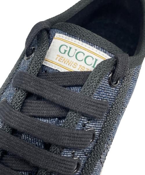 GUCCI（グッチ）GUCCI (グッチ) GGデニムスニーカー ブルー サイズ:37 1/2の古着・服飾アイテム