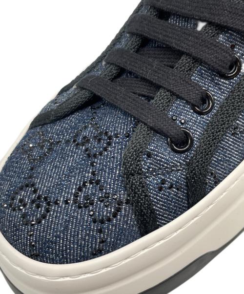 GUCCI（グッチ）GUCCI (グッチ) GGデニムスニーカー ブルー サイズ:37 1/2の古着・服飾アイテム