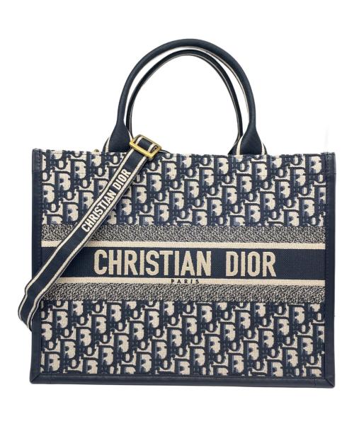 Christian Dior（クリスチャン ディオール）Christian Dior (クリスチャン ディオール) ブックトート ネイビー サイズ:ミディアムの古着・服飾アイテム