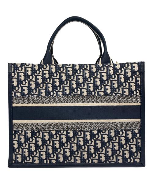 Christian Dior（クリスチャン ディオール）Christian Dior (クリスチャン ディオール) ブックトート ネイビー サイズ:ミディアムの古着・服飾アイテム