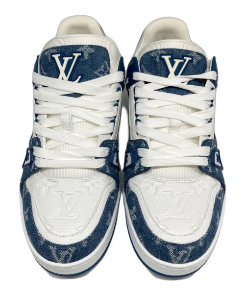 LOUIS VUITTON（ルイ ヴィトン）LOUIS VUITTON (ルイ ヴィトン) LV トレイナー スニーカー ブルー×ホワイト サイズ:5 1/2 未使用品の古着・服飾アイテム