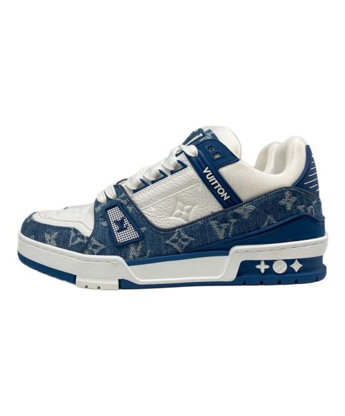 LOUIS VUITTON（ルイ ヴィトン）LOUIS VUITTON (ルイ ヴィトン) LV トレイナー スニーカー ブルー×ホワイト サイズ:5 1/2 未使用品の古着・服飾アイテム