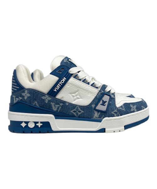 LOUIS VUITTON（ルイ ヴィトン）LOUIS VUITTON (ルイ ヴィトン) LV トレイナー スニーカー ブルー×ホワイト サイズ:5 1/2 未使用品の古着・服飾アイテム