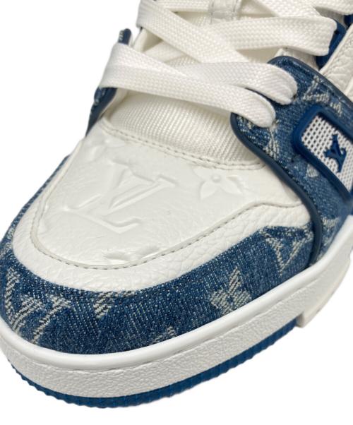 LOUIS VUITTON（ルイ ヴィトン）LOUIS VUITTON (ルイ ヴィトン) LV トレイナー スニーカー ブルー×ホワイト サイズ:5 1/2 未使用品の古着・服飾アイテム