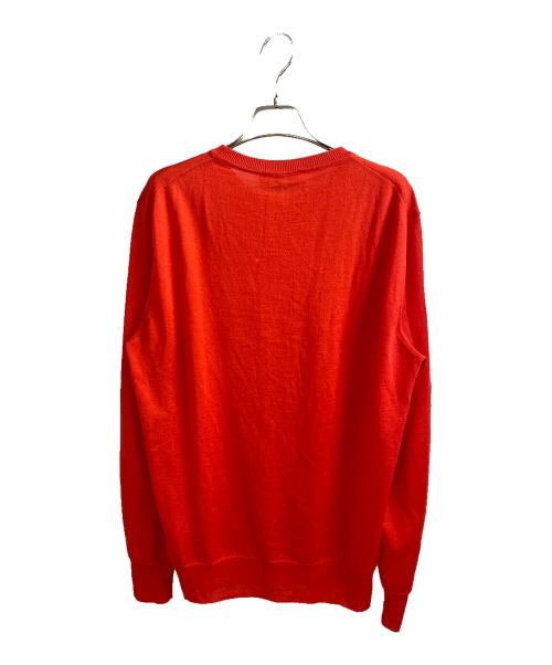 JIL SANDER（ジルサンダー）JIL SANDER (ジルサンダー) Vネックニット レッド サイズ:48の古着・服飾アイテム