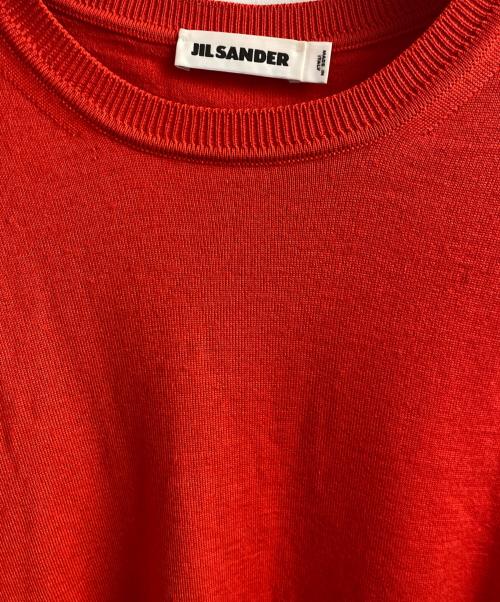 JIL SANDER（ジルサンダー）JIL SANDER (ジルサンダー) Vネックニット レッド サイズ:48の古着・服飾アイテム
