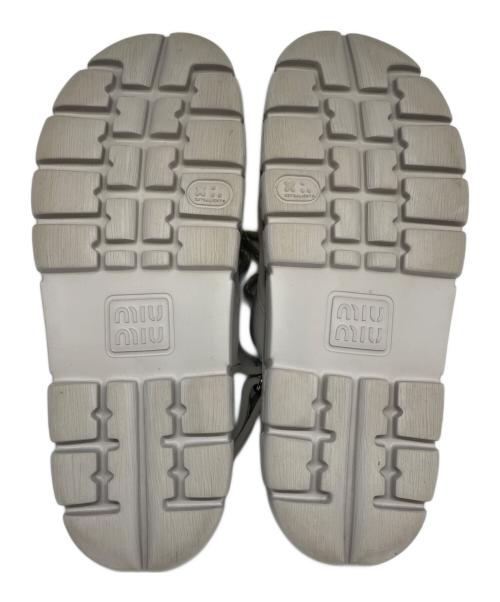 MIU MIU（ミュウミュウ）MIU MIU (ミュウミュウ) チャンキーネオプレン ライトグレー サイズ:38 1/2の古着・服飾アイテム