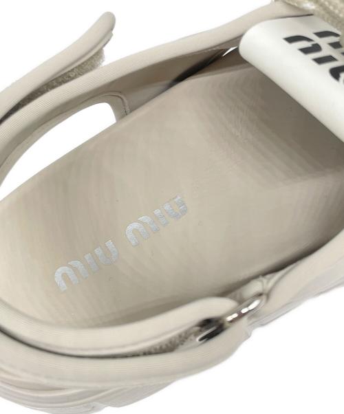 MIU MIU（ミュウミュウ）MIU MIU (ミュウミュウ) チャンキーネオプレン ライトグレー サイズ:38 1/2の古着・服飾アイテム