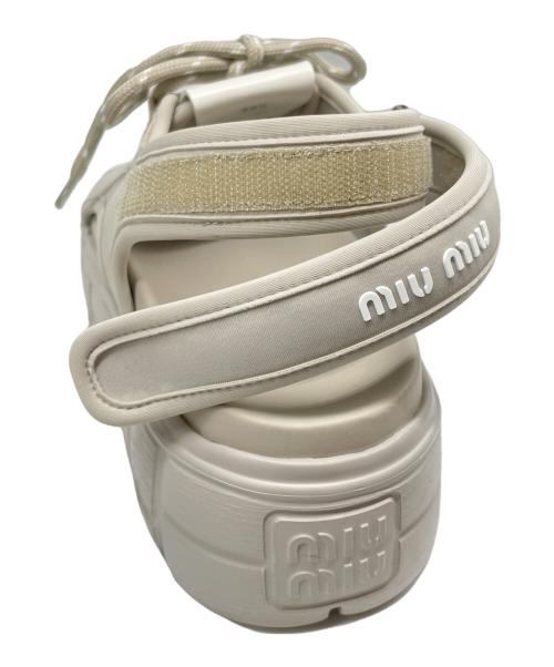 MIU MIU（ミュウミュウ）MIU MIU (ミュウミュウ) チャンキーネオプレン ライトグレー サイズ:38 1/2の古着・服飾アイテム