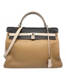 HERMES（エルメス）の古着「ケリー32 内縫い/マットシルバー金具/トリヨンクレマンス/□G刻印」｜トリコロールカラー