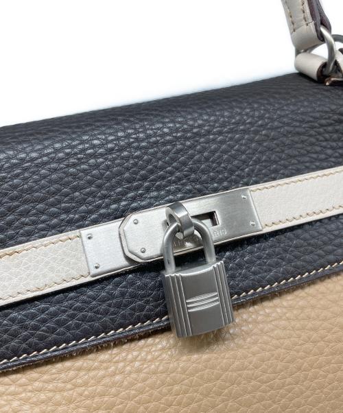 HERMES（エルメス）HERMES (エルメス) ケリー32 内縫い/マットシルバー金具/トリヨンクレマンス/□G刻印 トリコロールカラー サイズ:32の古着・服飾アイテム