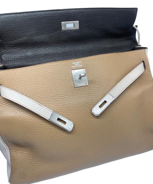 HERMES（エルメス）HERMES (エルメス) ケリー32 内縫い/マットシルバー金具/トリヨンクレマンス/□G刻印 トリコロールカラー サイズ:32の古着・服飾アイテム