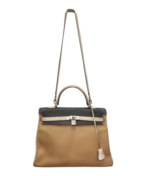 HERMES（エルメス）HERMES (エルメス) ケリー32 内縫い/マットシルバー金具/トリヨンクレマンス/□G刻印 トリコロールカラー サイズ:32の古着・服飾アイテム