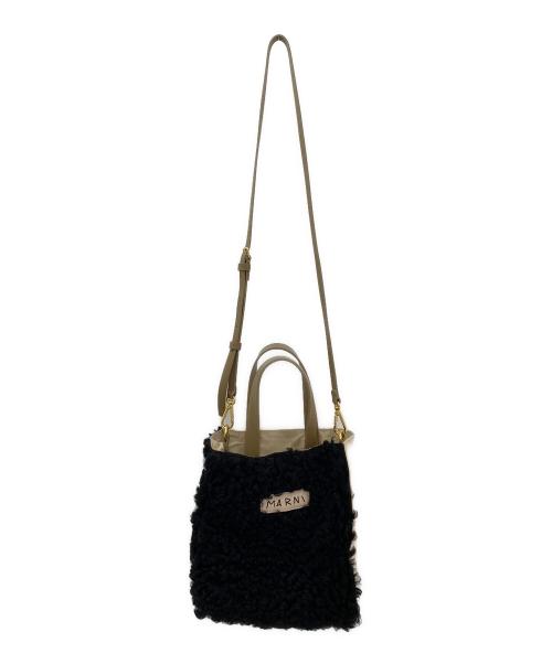 MARNI（マルニ）MARNI (マルニ) MUSEO SOFT MINI ブラック×ベージュの古着・服飾アイテム