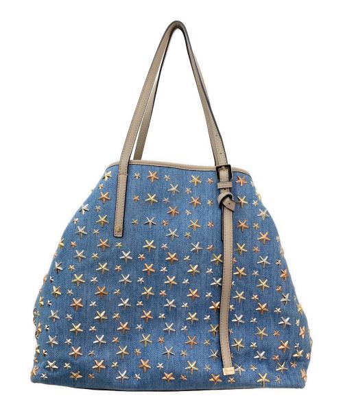JIMMY CHOO（ジミーチュウ）JIMMY CHOO (ジミーチュウ) スタッズトートバッグ スカイブルーの古着・服飾アイテム