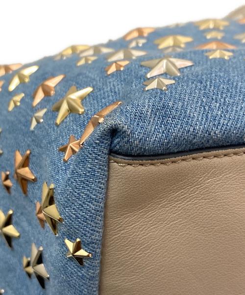 JIMMY CHOO（ジミーチュウ）JIMMY CHOO (ジミーチュウ) スタッズトートバッグ スカイブルーの古着・服飾アイテム