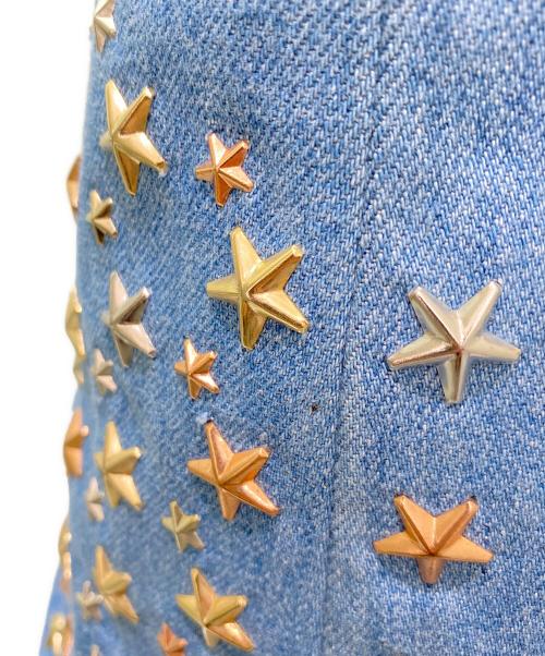 JIMMY CHOO（ジミーチュウ）JIMMY CHOO (ジミーチュウ) スタッズトートバッグ スカイブルーの古着・服飾アイテム