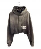 Maison MIHARA YASUHIROメゾン ミハラ ヤスヒロ）の古着「ダメージ加工ショートフーディー」｜グレー