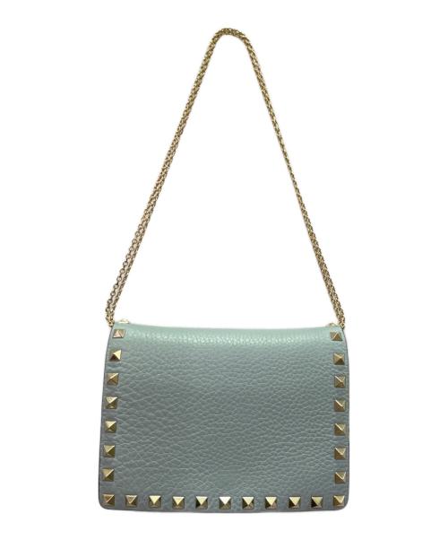 VALENTINO（ヴァレンティノ）VALENTINO (ヴァレンティノ) ロックスタッズ ミニチェーンショルダー ライトグレーの古着・服飾アイテム