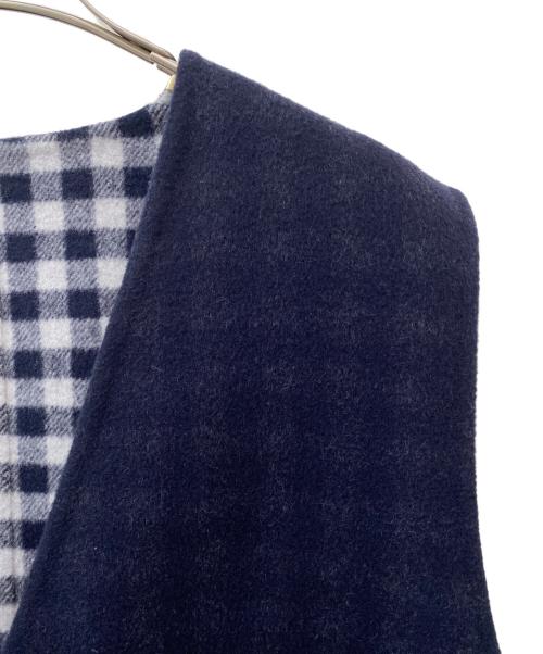 DRAWER（ドゥロワー）DRAWER (ドゥロワー) ウールケヌキチェックコンビジレ ネイビー×グレー サイズ:36の古着・服飾アイテム