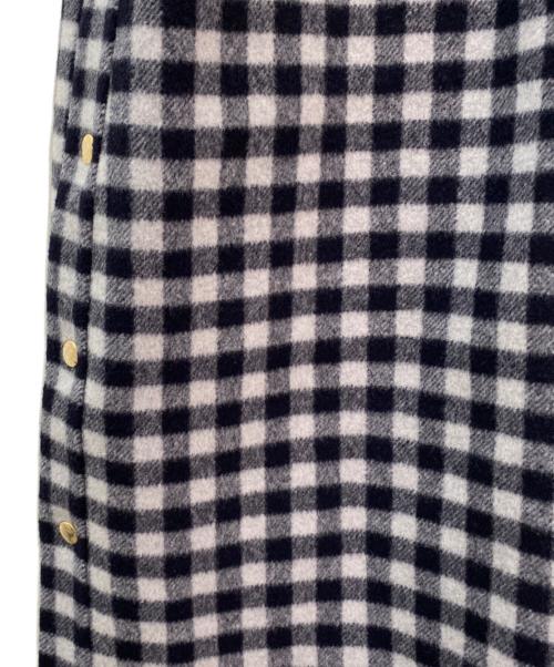 DRAWER（ドゥロワー）DRAWER (ドゥロワー) ウールケヌキチェックコンビジレ ネイビー×グレー サイズ:36の古着・服飾アイテム