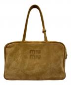 MIU MIUミュウミュウ）の古着「スエード ボー バッグ」｜オリーブグリーン