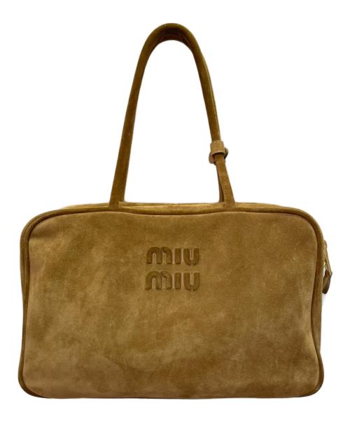 MIU MIU（ミュウミュウ）MIU MIU (ミュウミュウ) スエード ボー バッグ オリーブグリーンの古着・服飾アイテム
