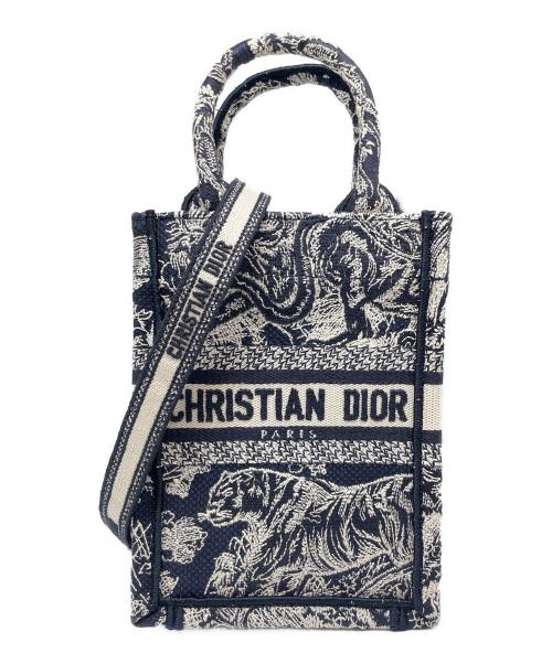 Christian Dior（クリスチャン ディオール）Christian Dior (クリスチャン ディオール) TOTE ミニ フォンバッグ ネイビー サイズ:mini/ミニの古着・服飾アイテム